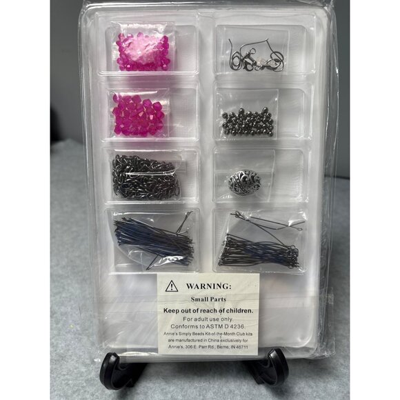 Annies Simply Beads Kit W/Romance Design & Pink Crystals For DIY Jewelry Making - Picture 4 of 7